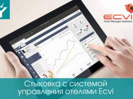 Облачная система управления отелем Ecvi интегрирована с ресторанной системой TillyPad